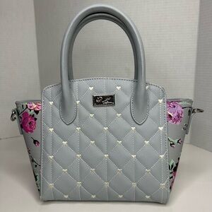 NWT BETSEY JOHNSON LUVBETSEY CROSSBODY BLUE WHITE LBKASSIE